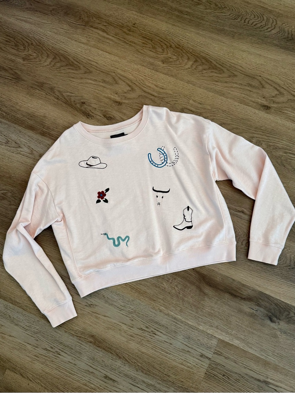 Pendleton cropped western sweatshirt
